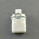 1ct Engagement Ring Oval Blue Aquamarine Bezel Set Solitaire 14k White Gold Over