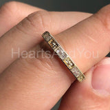 0.5ct Radiant Simulated Diamond Anniversary Wedding Band 14k Yellow Gold Plated