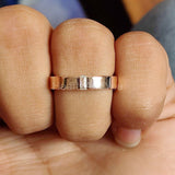 0.5ct Baguette Simulated Diamond Tension Set Men's Ring 14k White Gold Plated