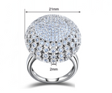 4ct Round Cut Diamond Engagement Ring 14k White Gold Finish Cocktail Round Shape