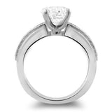 2.4ct Round Cut Diamond Engagement Ring Fancy Solitaire 14k White Gold Finish