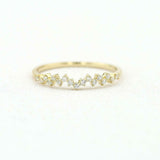 Half Eternity Wedding Band 0.65ct Round Cut VVS1D Diamond 14k Yellow Gold Finish