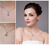 1ct Purple Amethyst Pendant Trillion Cut Solitaire 14k WhiteGold Finish NO CHAIN