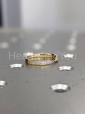 0.2ct Round Cut Moissanite Bow Tie Shaped Wedding Band 14k Yellow Gold Plated