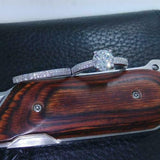 3ct Round Cut Diamond Engagement Ring 14k White Gold Finish Bridal Set Promise