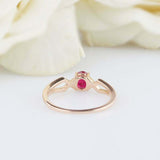 1ct Oval Cut Pink Ruby Engagement Ring Split Shank Solitaire 14k RoseGold Finish