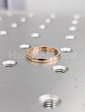 0.35ct Round Cut Moissanite Half Eternity Wedding Band 14k Rose Gold Plated