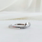 0.5ct Round Moissanite Twist Stylish Women Engagement Ring 14k White Gold Plated