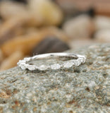 0.3ct Marquise Simulated Diamond Half Eternity Wed Band 14k White Gold Plated