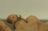 2.5Ct Cushion Cut Diamond Vintage Antique Engagement Ring 14K Yellow Gold Finish