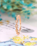 0.5ct Round Cut Moissanite Anniversary Women Wedding Band 14k Rose Gold Plated