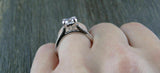 1.7ct Round Cut Diamond Engagement Ring 14k White Gold Finish Solitaire Bridal