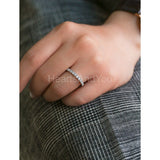 2.2ct Round Cut Moissanite Full Eternity Women Wedding Band 14k WhiteGold Plated