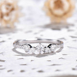 1.4ct Engagement Ring Round Cut Diamond Minimalist Design 14k White Gold Finish