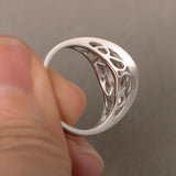 1ct Round Cut Peach Morganite Split Shank Engagement Ring 14k White Gold Finish