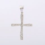 2ct Diamond Pendant Round Princess Cut Holy Cross 14k White Gold Finish NO CHAIN