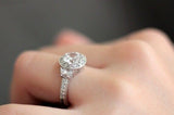 0.5ct Round Cut Diamond Filigree Solitaire Engagement Ring 18k WhiteGold Finish