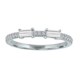 1.2ct Baguette Cut Diamond Minimal Stylish Wedding Band 14k White Gold Finish