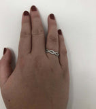 2ct Round Cut Diamond Infinity Twist Anniversary Wedding Band 14k WhiteGold Over