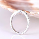 Half Eternity Wedding Ring Band 0.5ct Round Cut Diamond 14k White Gold Finish