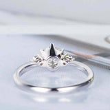 1.2ct Round Cut VVS1D Diamond Engagement Ring Three Stone 14k White Gold Finish