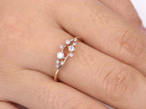 1.2ct Round Cut VVS1D Diamond Engagement Ring Floral Cluster 14k RoseGold Finish