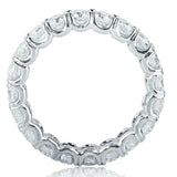 3ct Round Cut Diamond Wedding Band Ring Full Eternity Iced 14k White Gold Finish