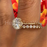 2.1ct Round Cut Moissanite Art Deco Solitaire Bridal Set 14k Yellow Gold Plated