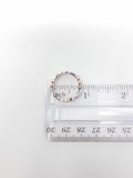 0.2ct Round Cut Moissanite Milgrain Leaf Engagement Ring 14k White Gold Plated