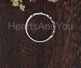 0.3ct Round Cut Simulated Peridot Minimalist Wedding Band 14k Yellow Gold Plated