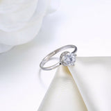 0.6ct Round Cut VVS1D Diamond Engagement Ring 14k White Gold Finish Solitaire