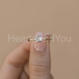 0.5ct Baguette Simulated Diamond Two Stone Engagement Ring 14k YellowGold Plated