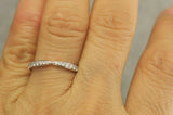 1Ct Round Cut Diamond Knot Minimalist Women Wedding Band 14K White Gold Finish