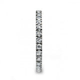 1ct Round Diamond Eternity Wedding Anniversary Ring Band 14k White Gold Finish
