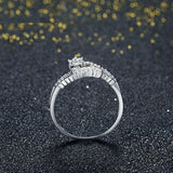 1.2ct Round Cut Diamond Engagement Ring 14k White Gold Finish Floral Stackable