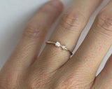 1ct Pear Trillion Cut Diamond Engagement Ring 14k YellowGold Over Two Stone Fish