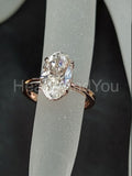 2.2ct Oval Cut Simulated Diamond Solitaire Halo Ring 14k Yellow Gold Plated