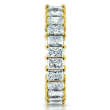 6.5ct Radiant Cut Diamond Trendy Full Eternity Wedding Band 14K Yellow Gold Over