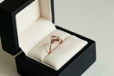1ct Marquise Diamond Trillion Accents Trilogy Engagement Ring 14k Rose Gold Over
