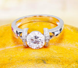 Propose Prong Set Wedding Engagement Ring 2ct Round Diamond 14k White Gold Over