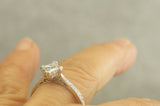 2Ct Princess Cut Diamond Kite Set Solitaire Engagement Ring 14K White Gold Over