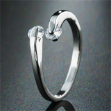 0.5ct Round Cut Diamond Engagement Ring 14k WhiteGold Finish Two Stone Solitaire