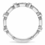 0.9ct Princess Cut Blue Sapphire Wedding Band Anniversary 14k White Gold Finish