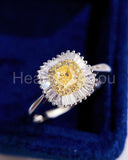 2.2ct Cushion Cut Simulated Sapphire Halo Engagement Ring 14k White Gold Plated
