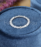 0.3ct Marquise Cut Simulated Diamond Eternity Wedding Band 14k White Gold Plated