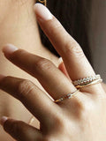 0.3ct Engagement Ring Round Cut Diamond Safety Pin Design 14k White Gold Finish