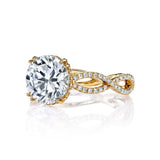 2ct Round Cut Diamond Claw Prong Solitaire Engagement Ring 14k Yellow Gold Over