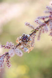 1ct Round Cut Garnet Engagement Ring Flower Leaf Solitaire 14k Yellow Gold Over