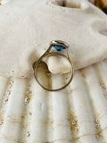 2ct Engagement Ring Round Cut London Blue Topaz Solitaire 14k White Gold Finish