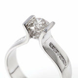 Promise Bridal Wedding Engagement Ring 2ct Round Cut Diamond 14k White Gold Over
